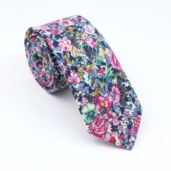 Cravate Fleurie Coloré Cartoon