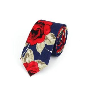 Cravate Fleurie Design Retro