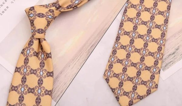 Cravate Fleurie Mariage Jaune