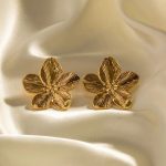 earring fleur nacrée