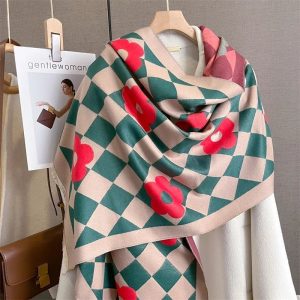 Echarpe Fleurie Rose