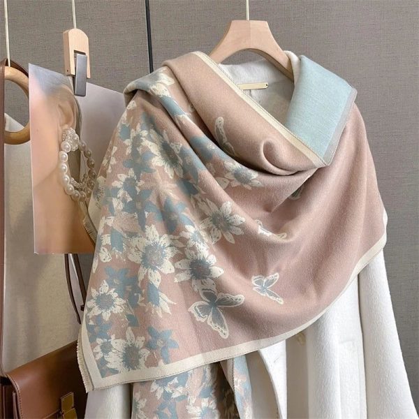 Echarpe Fleurie Vintage