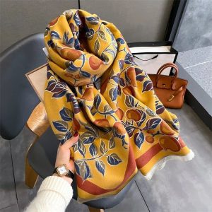 Foulard Fleuri Jaune