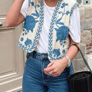 Gilet A Fleur Vintage