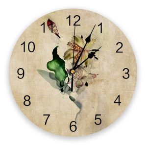 Horloge Fleurie Moderne Epuré