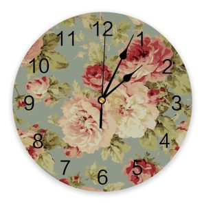 Horloge Fleurie Moderne Minimaliste