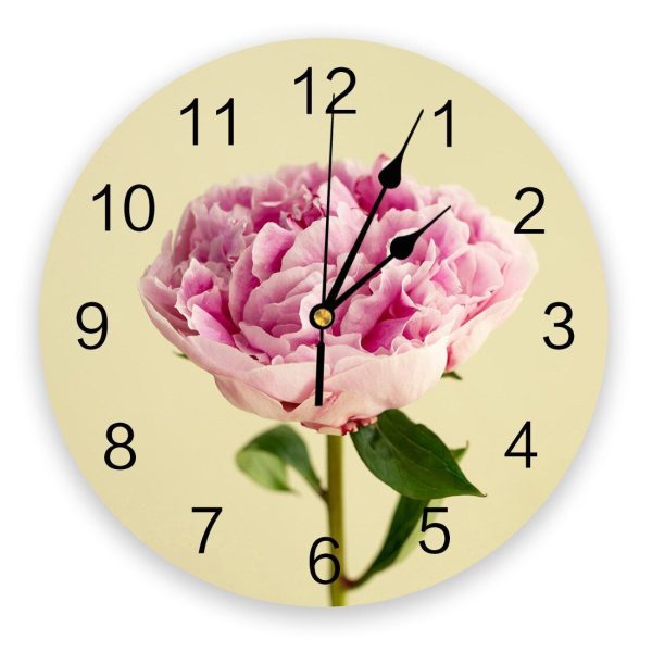 Horloge Fleurie Moderne Rose