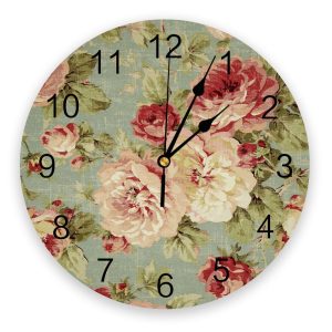 Horloge Fleurie Moderne Vintage
