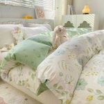 housse de couette enfant fleurs et papillons