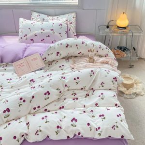 Housse De Couette Fleurie Cerise