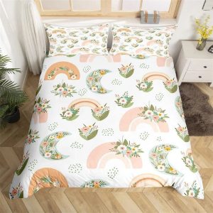 Housse De Couette Fleurie Simple Cartoon
