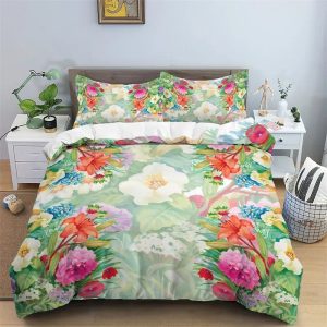 Housse De Couette Fleurie Style Anglais Coloré