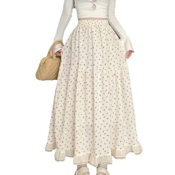 Jupe Blanche A Fleur