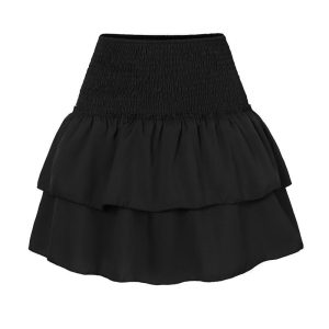 Jupe Imprimer Vintage Noir