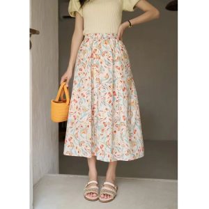 Jupe Fleurie Midi Coloré