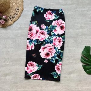 Jupe fleurie Minimaliste 3D Rose