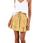 jupe jaune motif floral