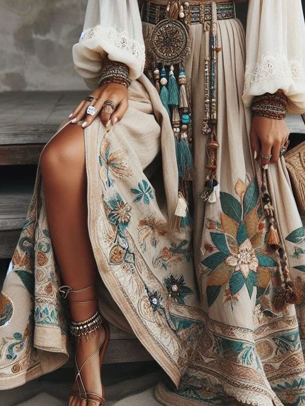 Jupe Longue Fleurie Bohème