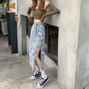 Jupe Longue Fleurie Jean