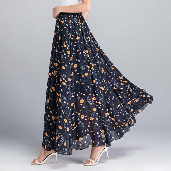 Jupe Longue Fleurie Rétro