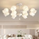 Lampe Fleur Année 80 Blanche