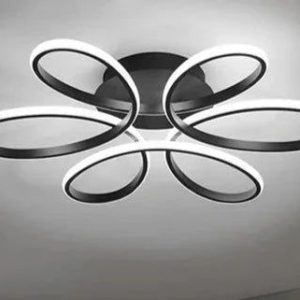 Lampe Fleur Pétale Noire
