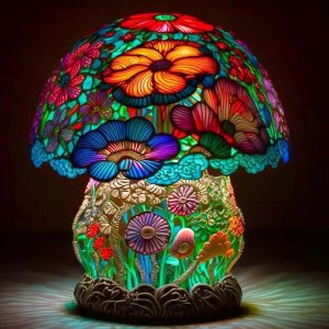 Lampe Fleur Verre