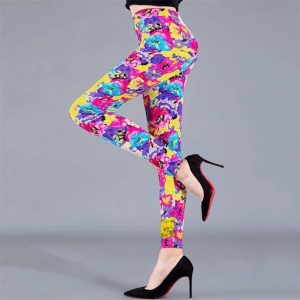 Legging Fleuri Sport Multicolore