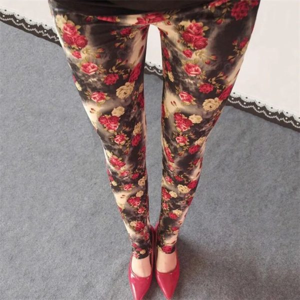 Legging Fleuri Sport Rose