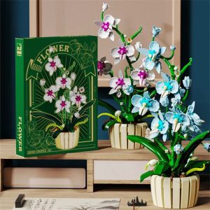 boc de construction avec fleurs
