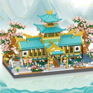 bloc de construction fleur monastère chinois