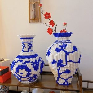 vase chinois pour fleur bloc de construction