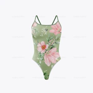 Maillot De Bain Fleuri Elégant Epuré