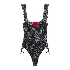 Maillot De Bain Fleuri Minimaliste