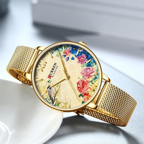 Montre Fleurie Rose