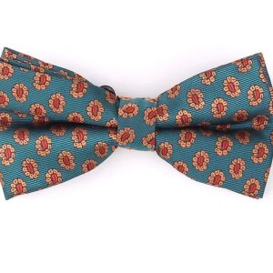 Noeud Papillon Fleuri Bleu Clair