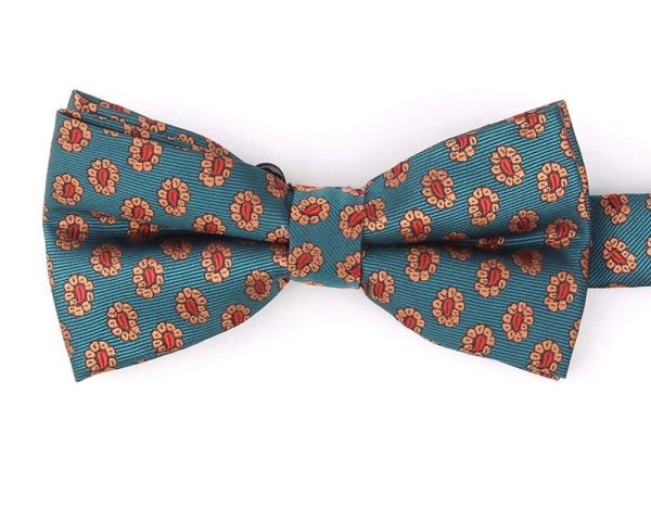 Noeud Papillon Fleuri Bleu Clair