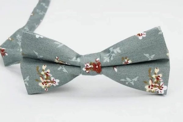 Noeud Papillon Fleuri Bleu Océan