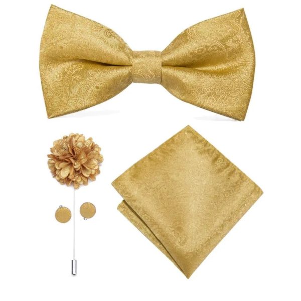 Noeud Papillon Fleuri Jaune