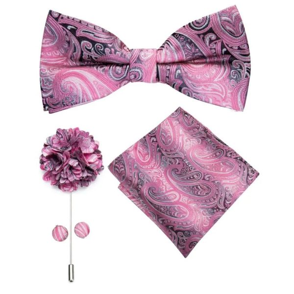 Noeud Papillon Fleuri Rose Design