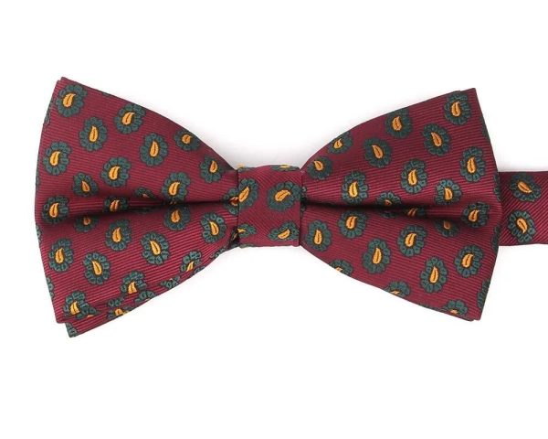 Noeud Papillon Fleuri Rouge