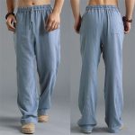 pantalon décontracté coton lin