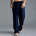 pantalon en lin et coton respirant