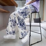 Pantalon Fleuri Abstrait