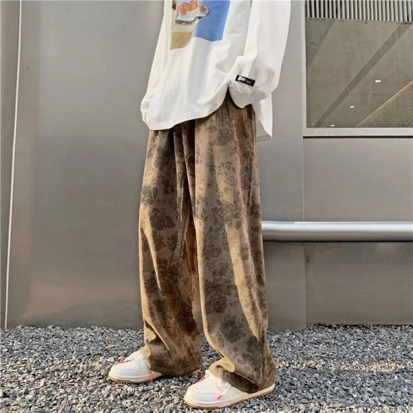 Pantalon Fleuri homme Brun