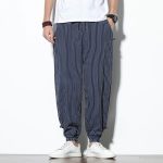 Pantalon Lin Homme Rayure
