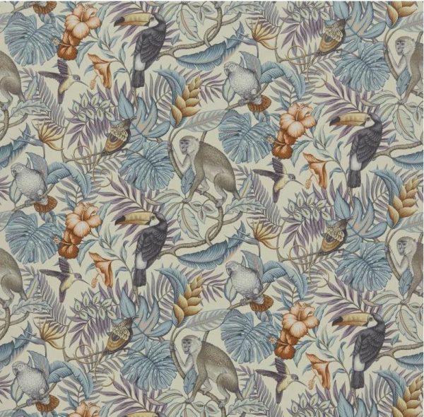 Papier Peint Fleuri Bleu