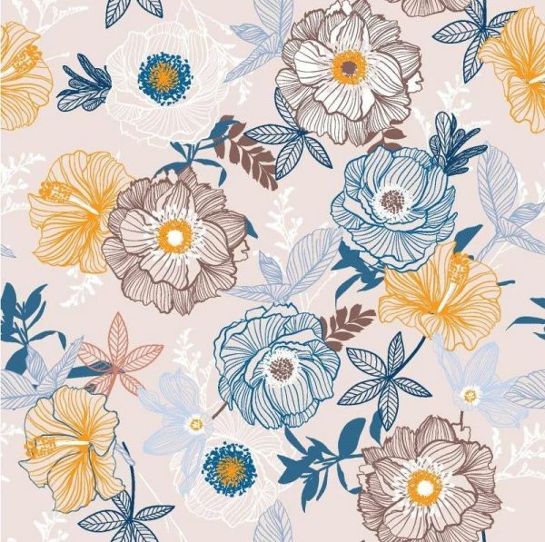 Papier Peint Fleuri Cartoon