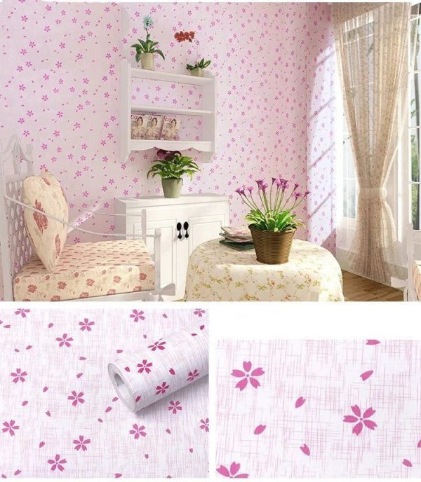 Papier Peint Fleuri Moderne Rose