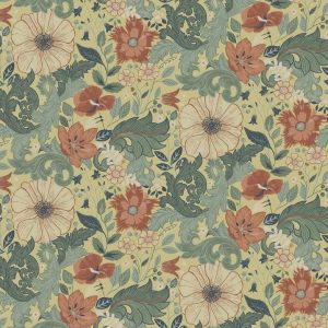 Papier Peint Fleuri Vert Clair